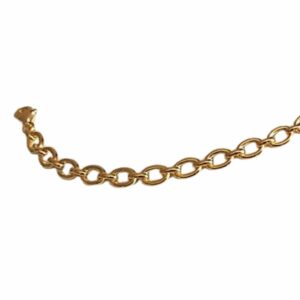 Collier ou bracelet maille ovale fil rond avec collet
