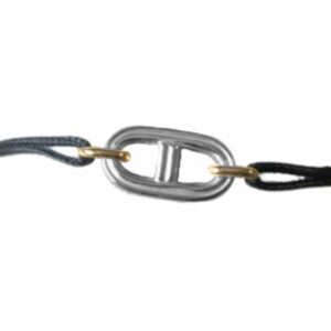 Bracelet cordon motif marin fil strié bicolore