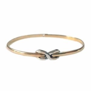 Bracelet jonc fil 1/2 jonc avec motif infini