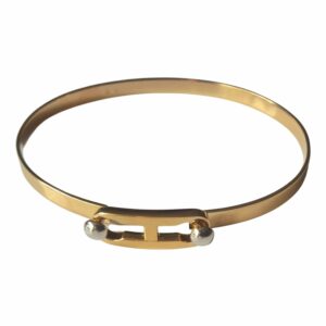 Bracelet jonc fil ruban maille marine