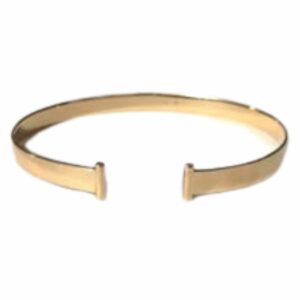 Bracelet jonc fil ruban avec 2 tubes ronds