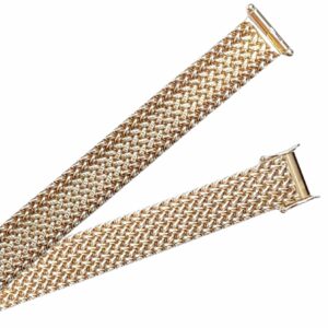 Collier polonais plat réversible recto 2 tons verso lisse