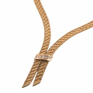 Collier cravate polonais diamants