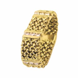 Bague polonaise 3 barrettes