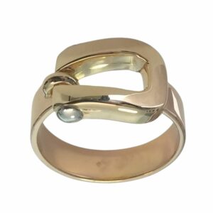 Bague ruban motif U