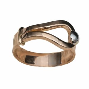 Bague ruban motif poire