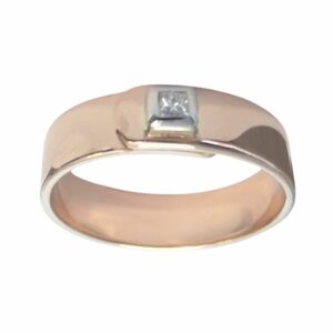 Bague ruban serrure carrée