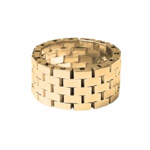 Bague disco jaune 10