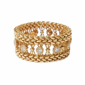 Bague florentine diamants jaune