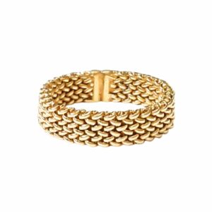 Bague polonaise souple jaune